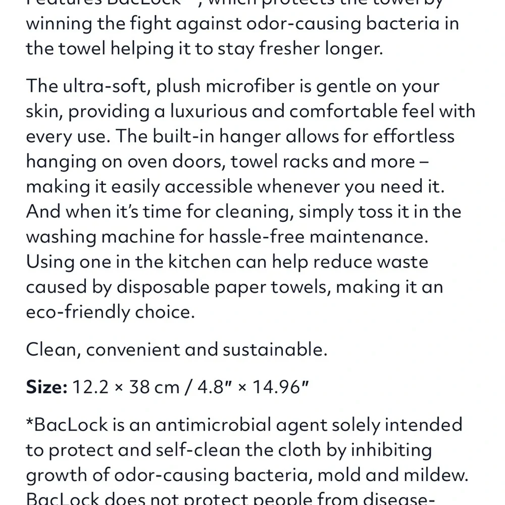 Norwex Purple Chenille Hand Towel